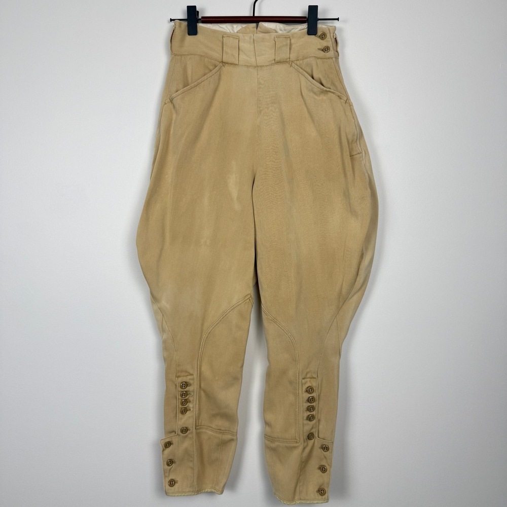 Vintage Real Sport Equestrian Breeches Girls 8/10 Tan Jodhpur Horse Riding Pants